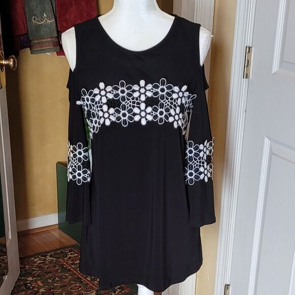 BLACK & WHITE COCO BIANCO TUNIC - Picture 1 of 5